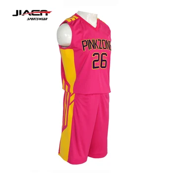 pink jersey designs for basketball