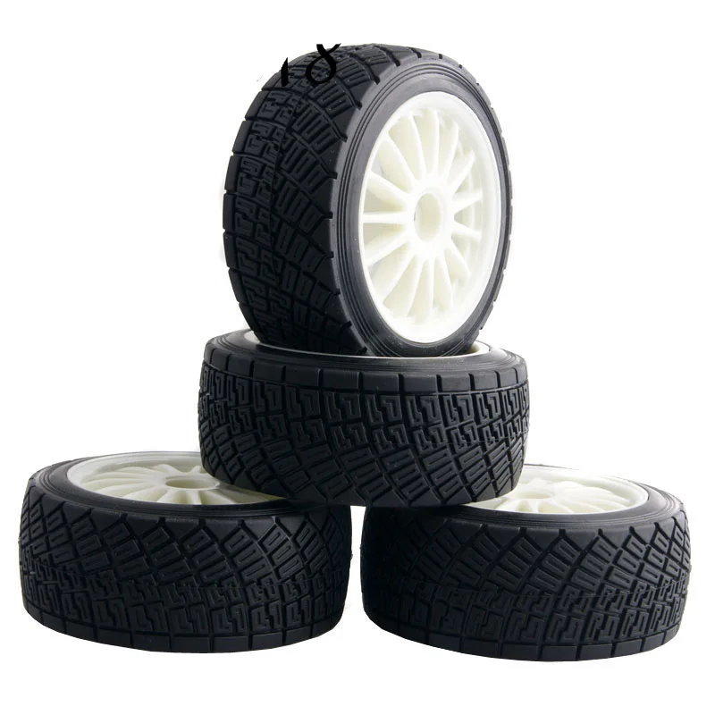 8er Set caoutchouc pneu pneumatique de jantes roues pour 1//8 HSP HPI RC voiture