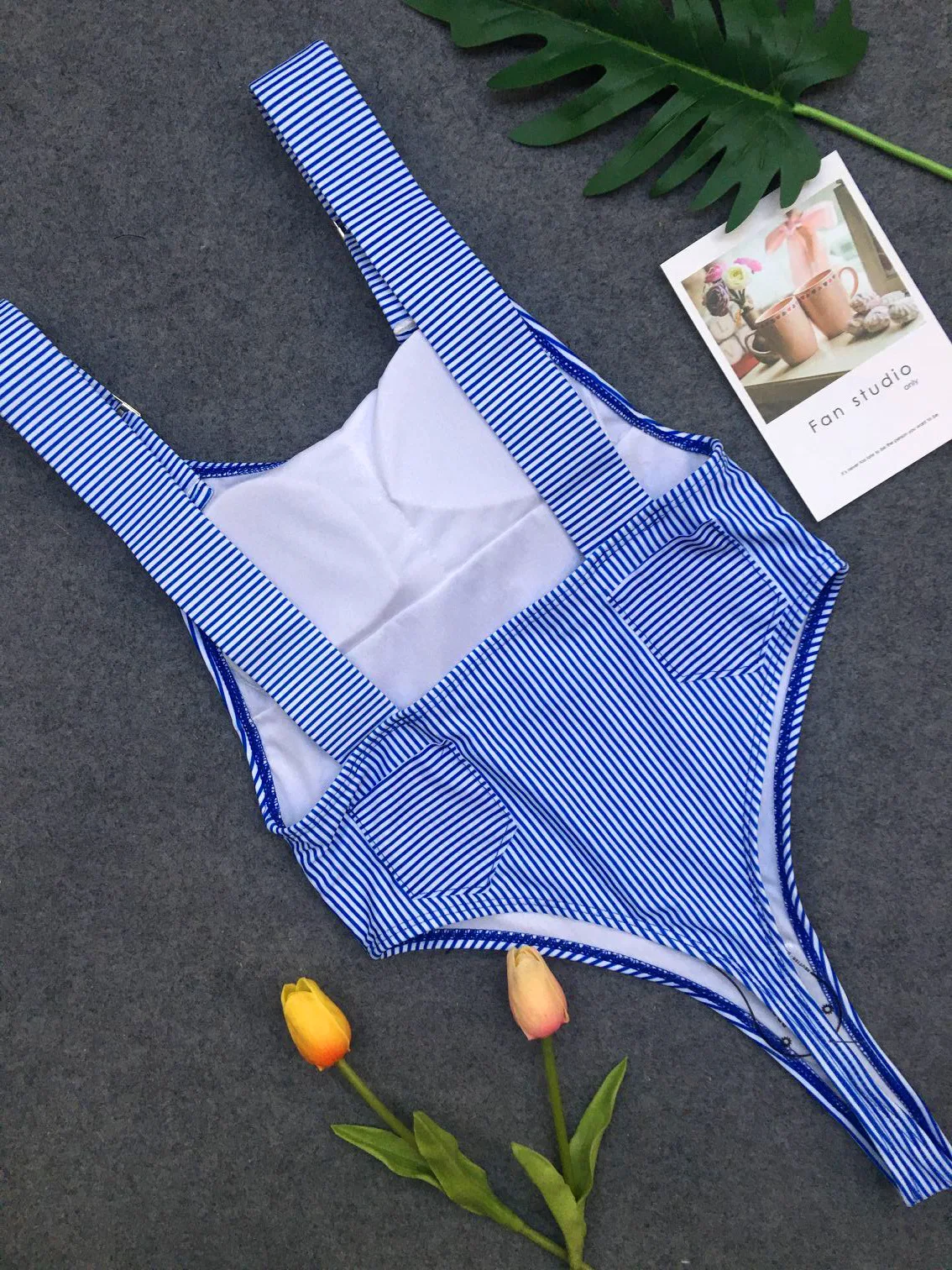 hot sexy young girl swimwear blue color one piece bathing suit