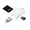 TF Card i-Flash Drive Device HD OTG MicroSD Card Reader TF Card Reader Adapter with App adding Extra Storage for iOS Mac & PC