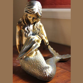 Life Size Bronze Mermaid Statue Metal Sculpture For Home And Garden Life Size Bronze Mermaid Statue Metal Sculpture For Home And Garden Decoration