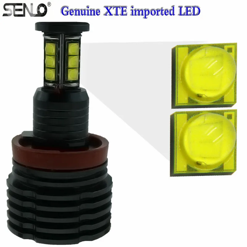 Senlo Newest High power 12x10w 120Watt Error Free Car Parts LED Light Lamp Marker For BM W E92 E70 F01 F02 80w H8 LED Angel Eyes