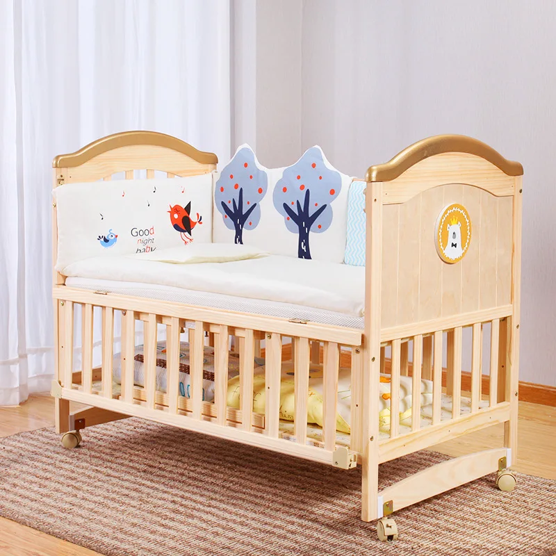 the factory sells wooden baby cribs