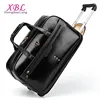 L-661business travel trolley bags leather luggage bags continuer royal polo luggage trolley case