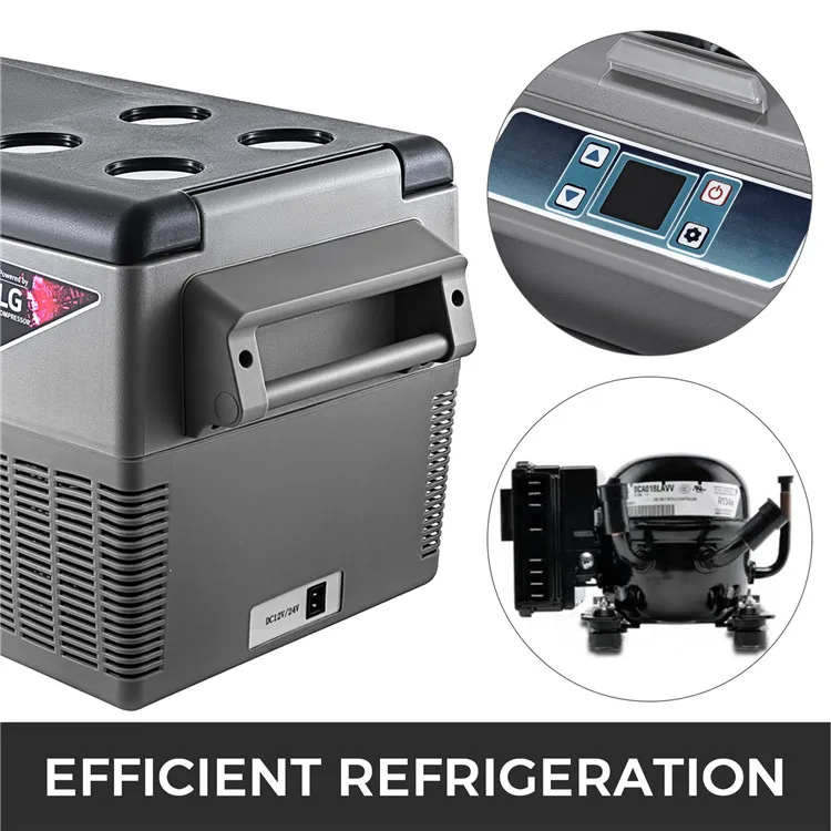 35L Mini Réfrigérateur de Voiture Frigo Portable de Voiture Ecran LCD Numérique 