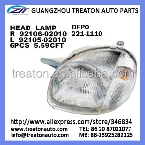Head Lamp 92106 02010 92105 Depo 221 1110 For Atos 98 Ok Head Lamp 92106 02010 92105 Depo 221 1110 For Atos 98 Ok