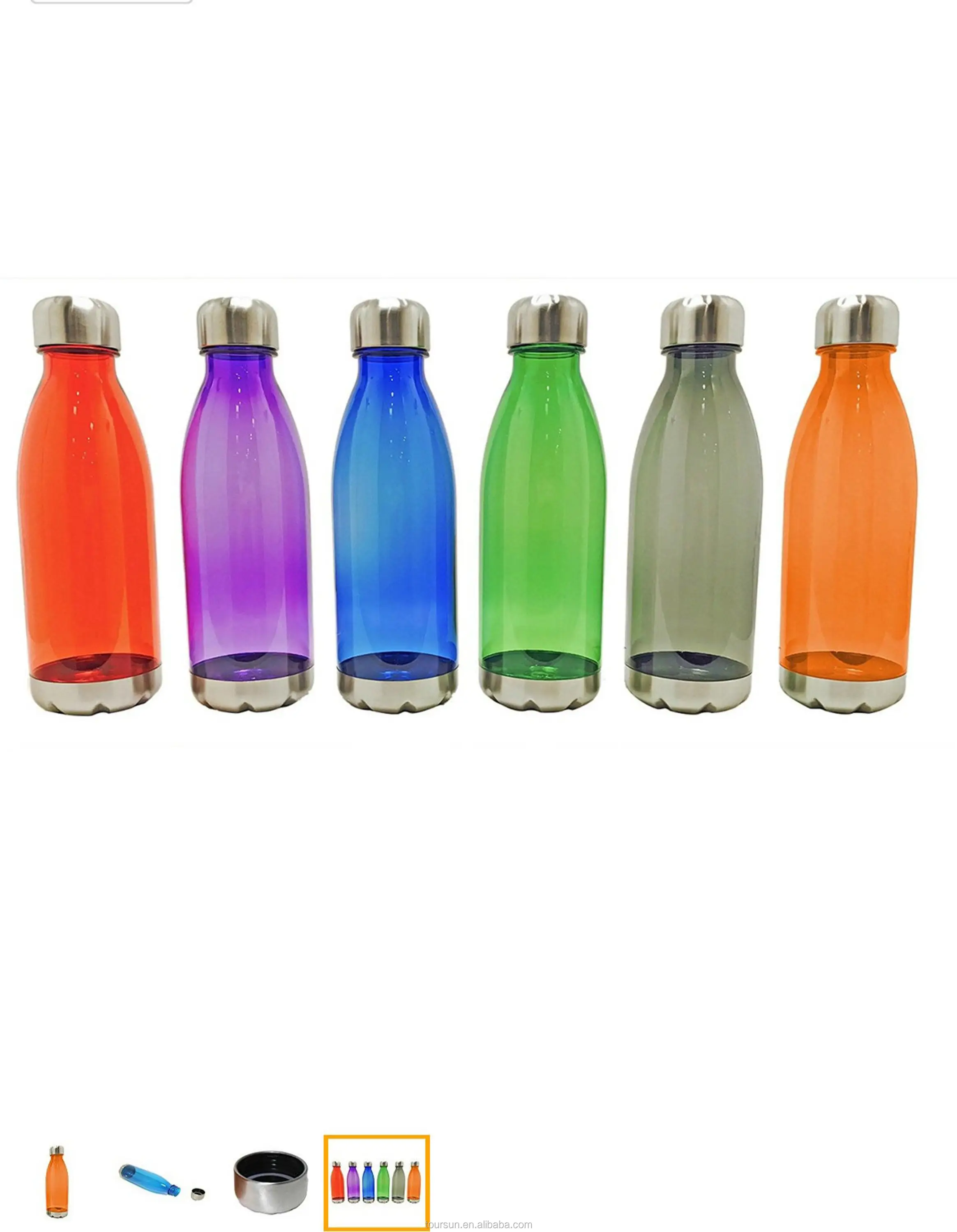 bpa free 750ml plastic tritan water bottle with stainless steel
