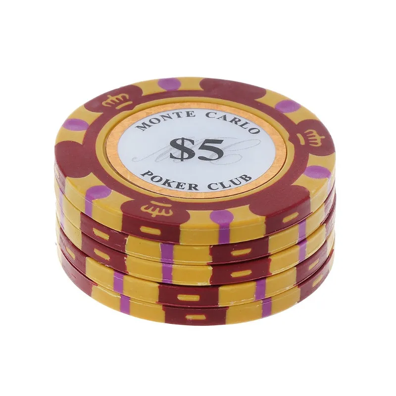 13.5g 40mm Size Texas Hold'em Monte Carlo Cheap Custom Poker Clay Poker