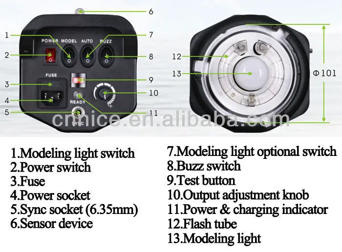 NiceFoto Studio lighting kit Studio flash kit photo studio light kit 2*300ws