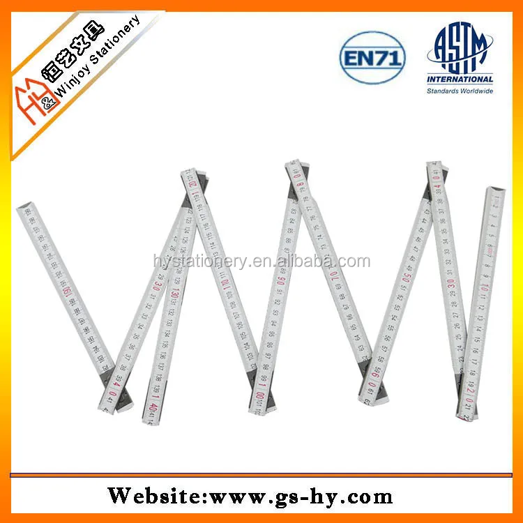 Folding Wood Rulers Measuring Sticks 6.6 Feet Wooden Foldable Ruler