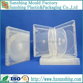 Multi Style 25mm Plastic Cd Dvd Bluray 10 Disc Case With 4 Tray
