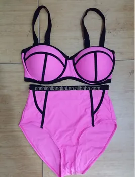 pink and blue bathing suit