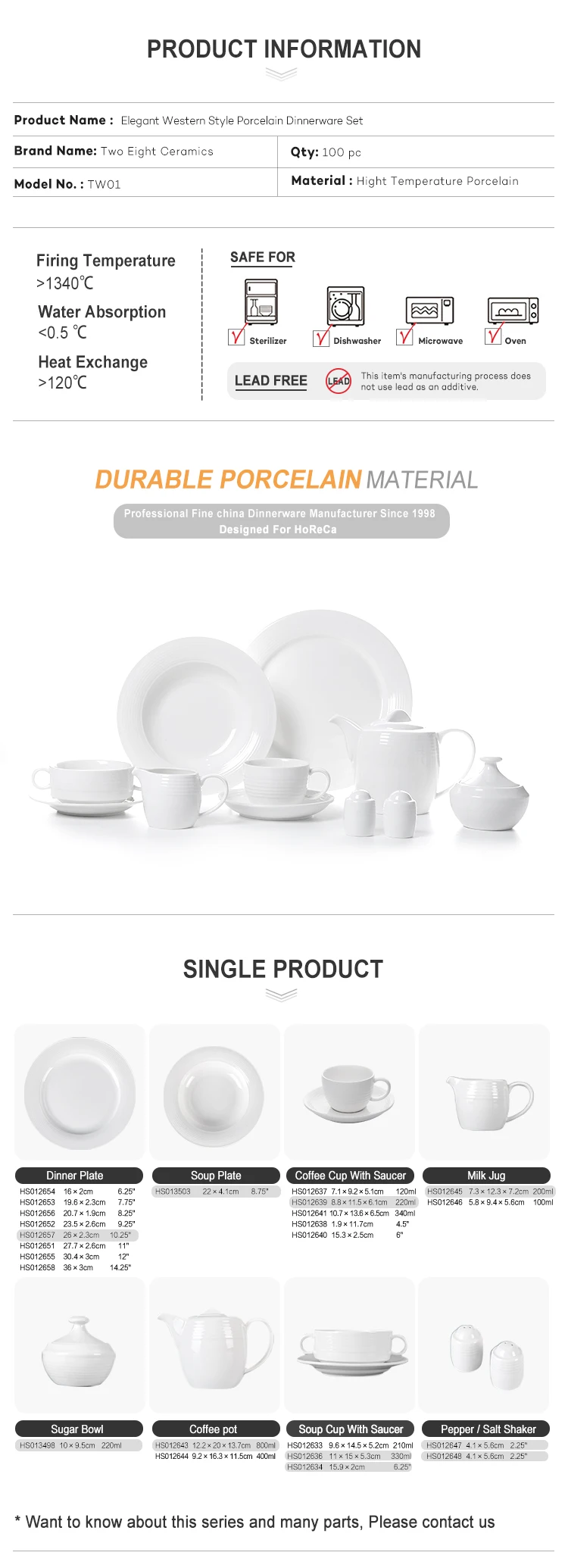 Porcelain Dinnerware Set