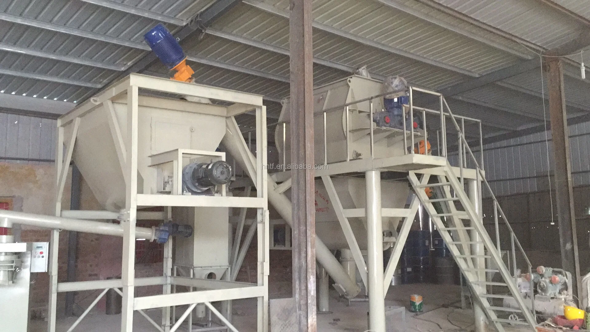 Biaxial Agravic Mortar Twin Shafts Cement Powder Paddle Mixer