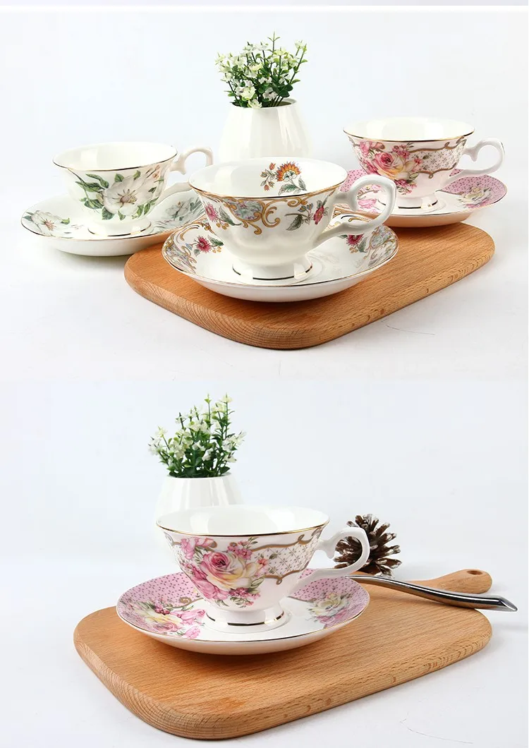 Kapok design royal turkish tea cups fine bone china tea cups saucers