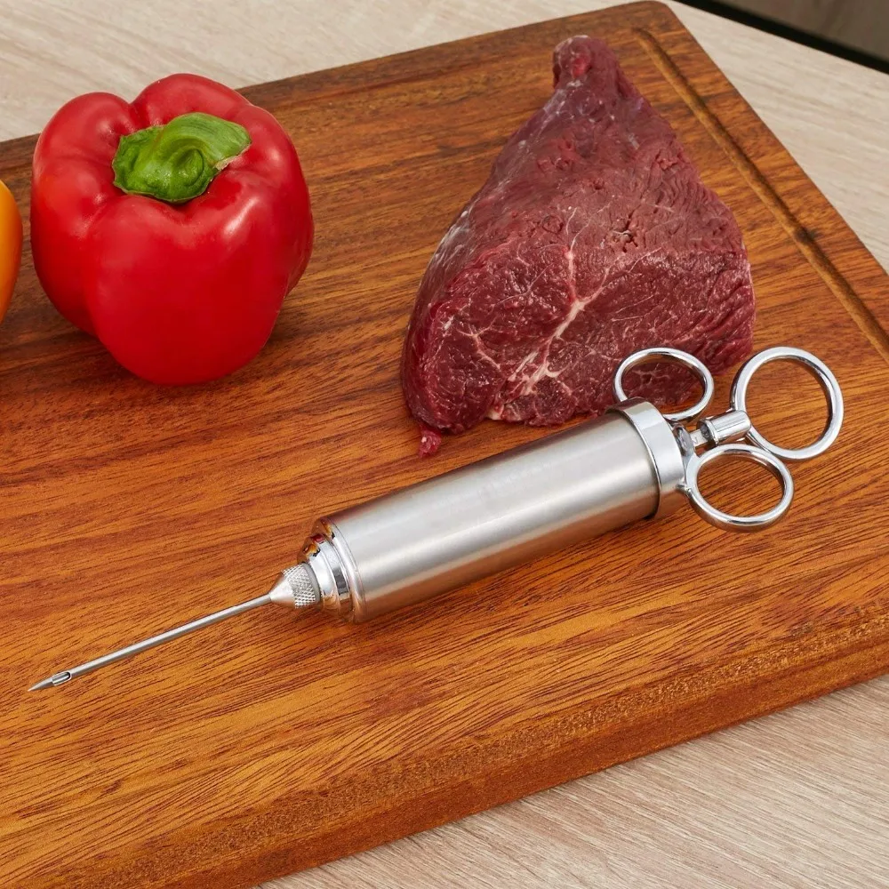 Heavy Duty 304 Stainless Steel 2oz Marinade Flavor Meat Injector