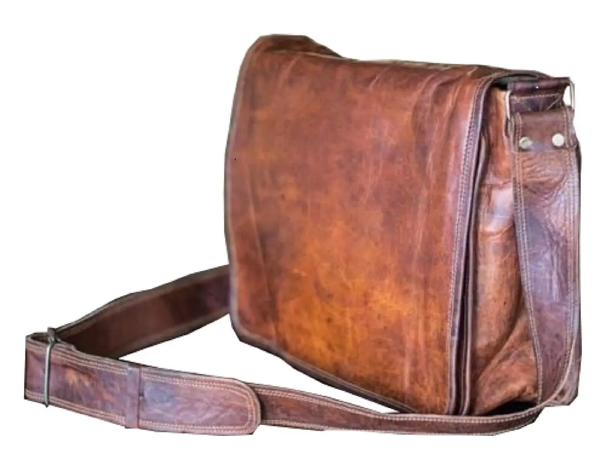 affordable leather messenger bags