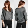 OEM Wholesale Custom Women Wrap V-Neck Long Sleeve Blouse Party Tops for Ladies Fashion Clothing Wholesale