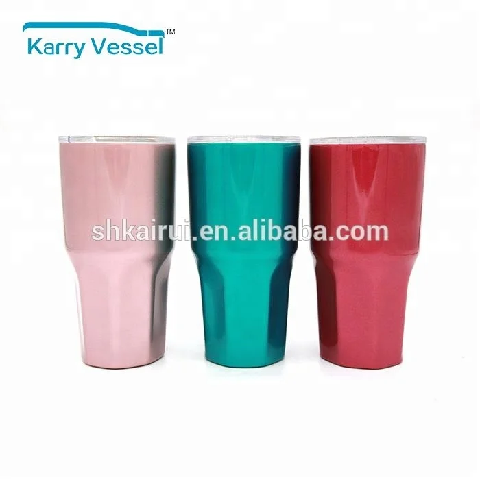 Wholesale Vacuum Insulated Tumbler Coffee Cup Powder Coated Double Wall Thermos Stainless Steel Tumbler