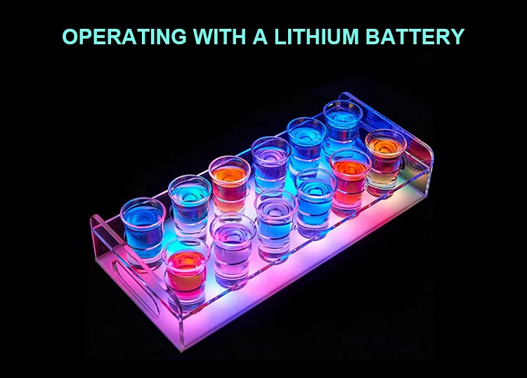 Led Shot Tray Light up Shot Tray - LED Acrylic Trays for Fun & Style
