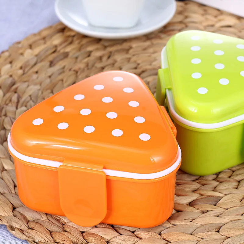 Wishome Multi-function Plastic Box Triangle Creative Lunch Food Box ...