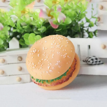 rubber hamburger dog toy