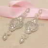 Best quality beautiful flower rhinestone patch diamond sticker crystal applique for wedding dress decoration