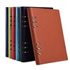 Luxury PU Leather Cover Notebook Ring Binding with Pen Holder