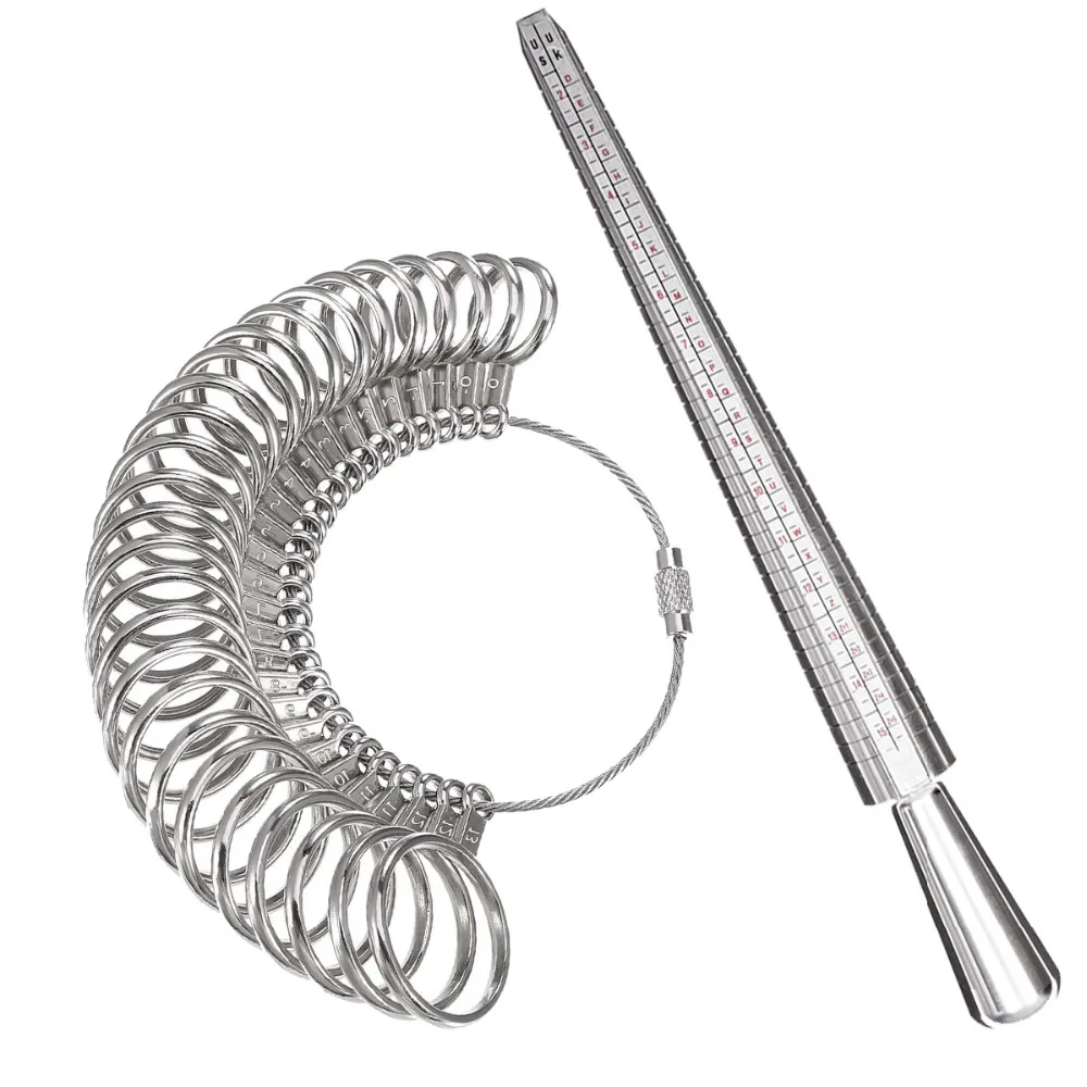 Details about   New 36pcs Metal Ring Sizer Professional Jeweler's Quality Universal US & MM Size 