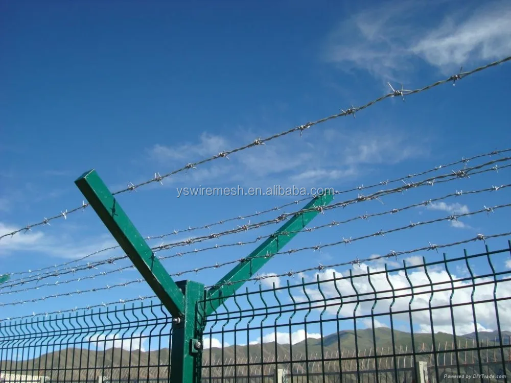 black welded wire fence