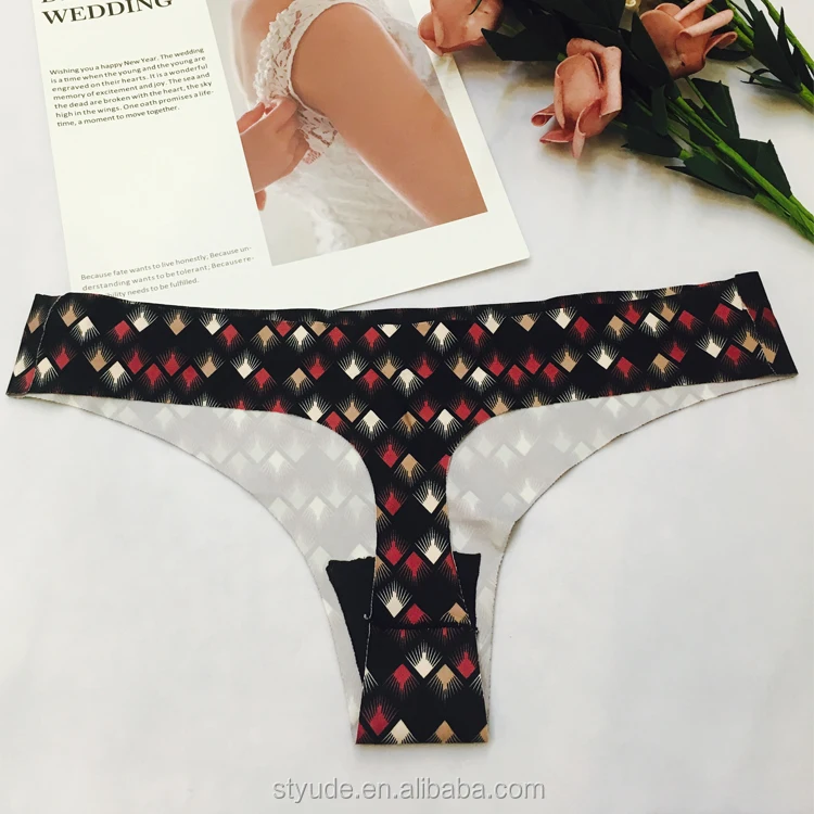 Ladies Laser Cut Underwear One Piece Seamless G String Thongs Girls Floral Thongs Buy Ladies