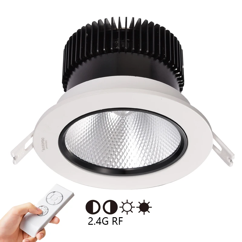 2018 NEW design 2.4G rgb wireless control CCT dali dimmable led downlight 100mm diameter with 60mm cut out 40w 50w spotlight