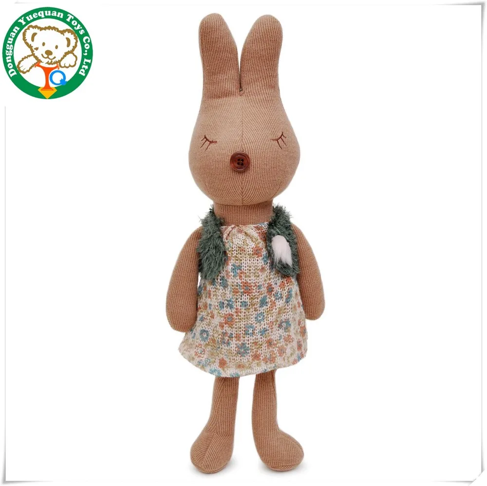 Thumb Rabbit plush toys Personality Stripes rabbit easter festival gift