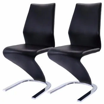 Modern Black Leather Z Shape Dining Chair - Buy Z Chair ...