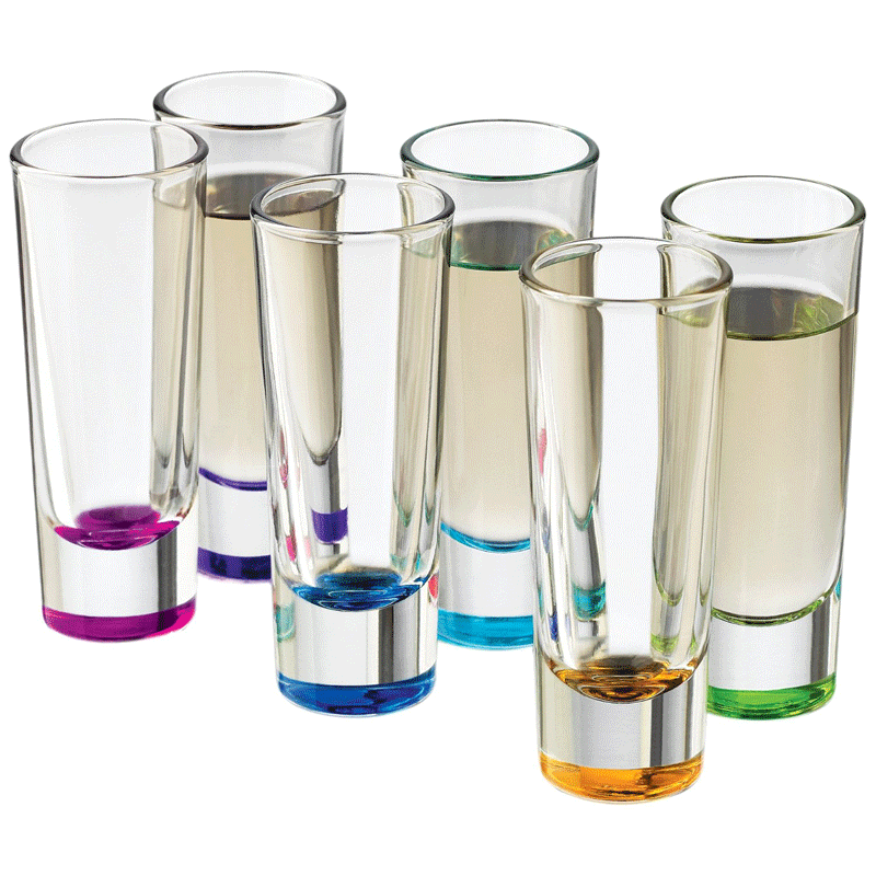 Color Shot Glasses (set Of 4) 2 Oz Buy Decorative Shot Glasses