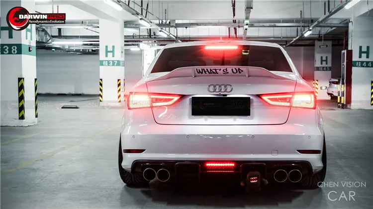 darwinpro 2013 2016 s3 a3 s line sedan black sails style carbon fiber rear diffuser buy darwinpro for audi s3 body kit high quality body kit for audi s3 rear diffuser for audi s3 product