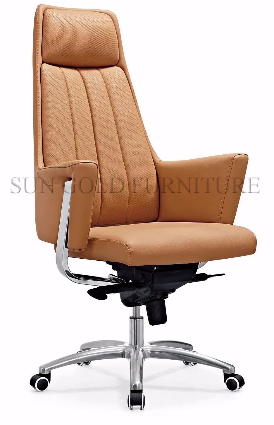 2022 Executive High Back Chair Brown Mesh Fabric Office Swivel Chair