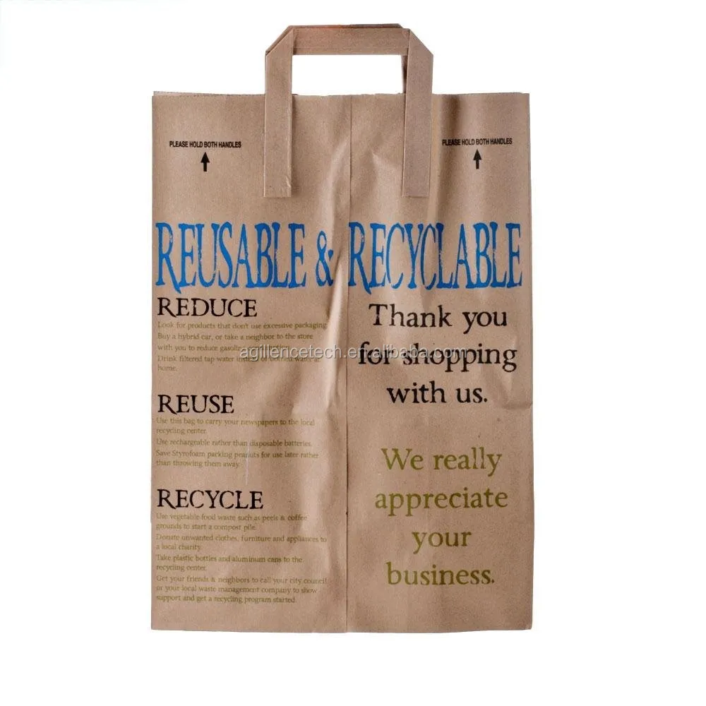 2016 Leaf Packaging Bag Lawn And Leaf Paper Bag Recyclable Tempo Brown