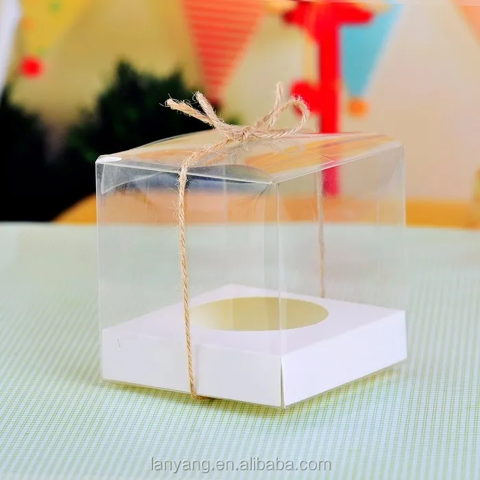 50 5cm Bomboniere favor clear plastic asetate pvc box wedding engagement gift 