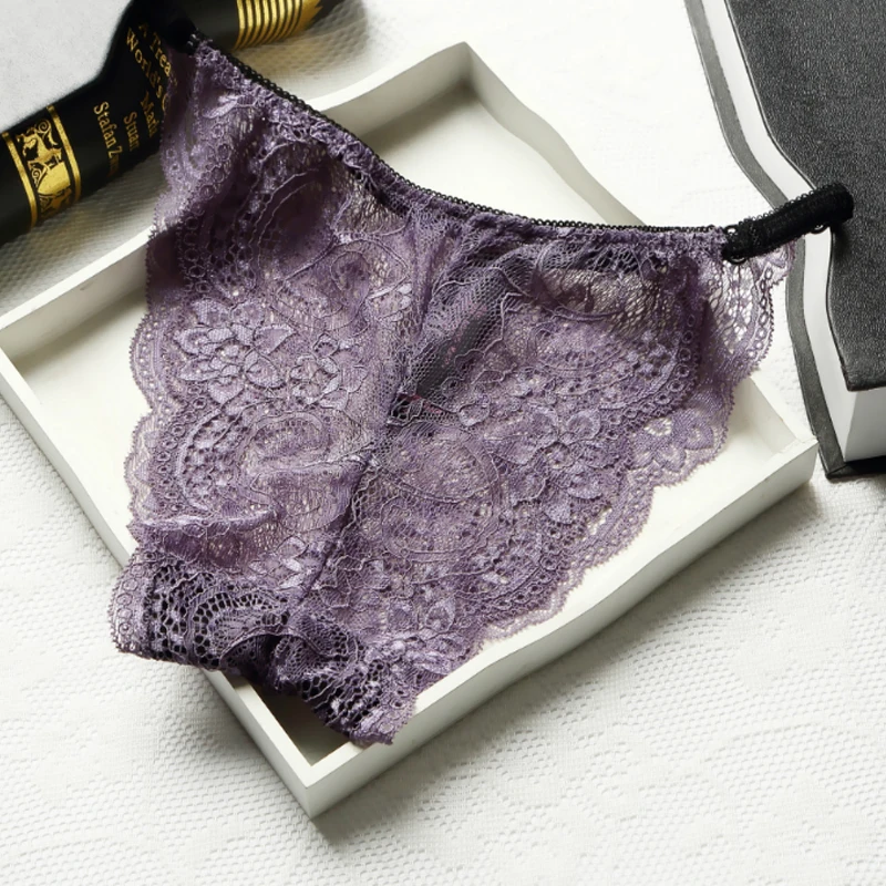 Ultrathin Transparent Fancy Lace Panty Peek Ladies Sexy Lace Panties