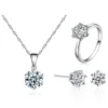 European Style Best Selling 18K White Gold Plated Clear Cubic Zirconia CZ Bridal Jewelry Set
