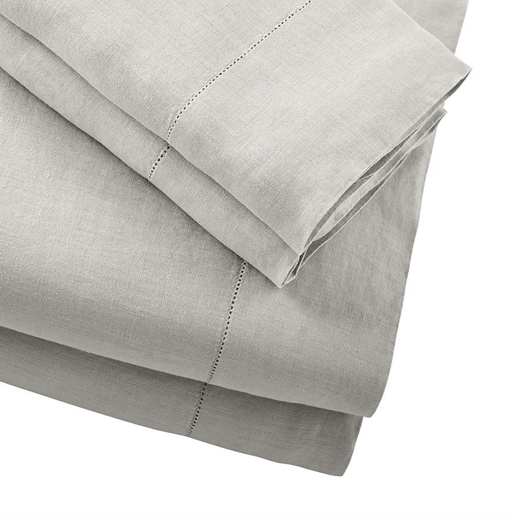 Pure Linen Bedding;french Linen Bed Sheet Set With Hemstitch Bedroom