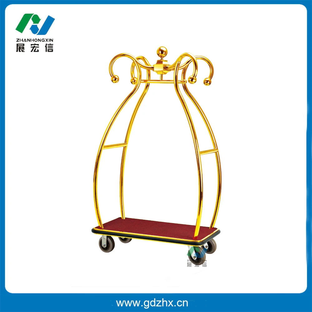 Hotel Supplies Wholesale Steel Luggage Trolley Luggage Cart for Hotel