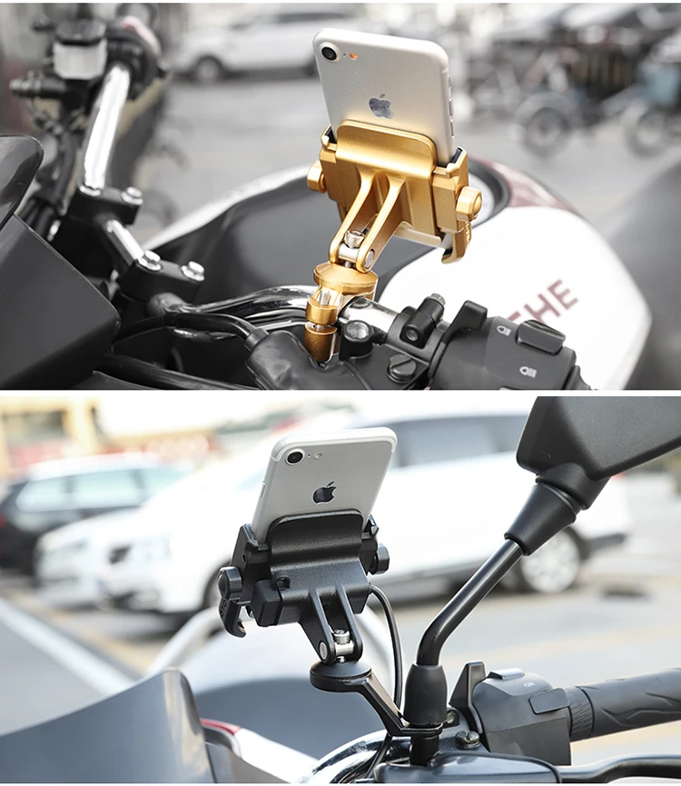 MOTOWOLF 4-6.5 Inch Aluminum Mobile Stand Bicycle Motorcycle Cell Phone Holder For Outdoor Riding