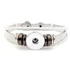 Hot Sale Braid Leather Wrap Braided Snap Button Bracelet