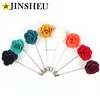 Wholesale Men Suit Floral Silk Fabric Flower Brooch Lapel Pin