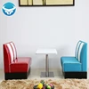 Customized western restaurant dining table set leather double sofa hotel Card seat sofa