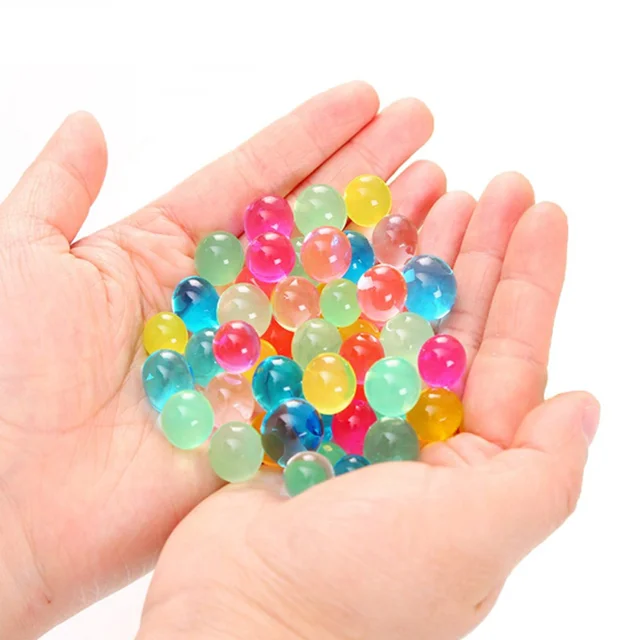 sensory jungle rainbow water beads