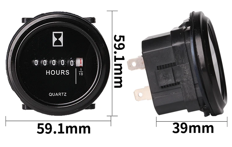 Hour Meter Truck Tractor Diesel Boat Engine 2" Round Gauge DC10V to 80V SH-1