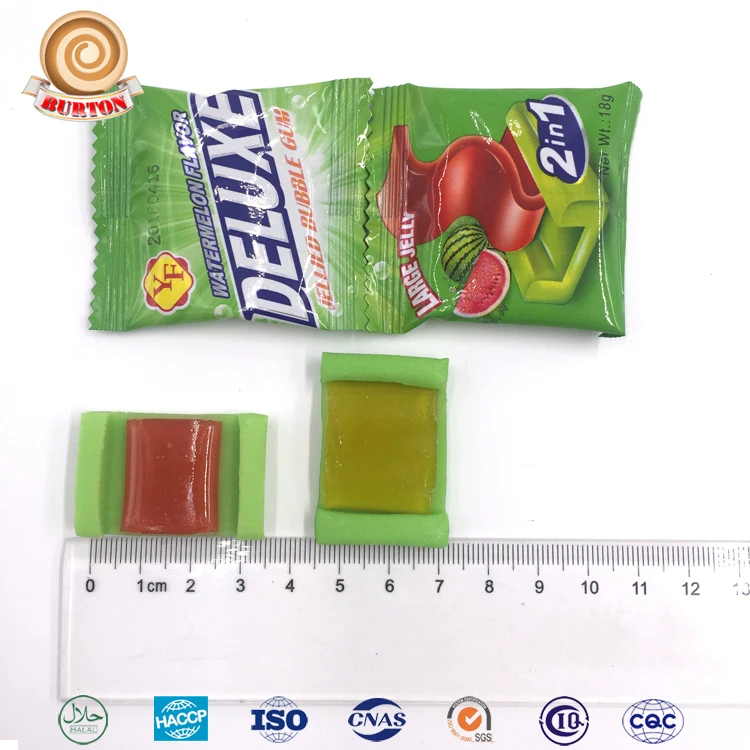 Mango Flavored Double Chewing Bubble Gum And Jelly Filled Buy Double